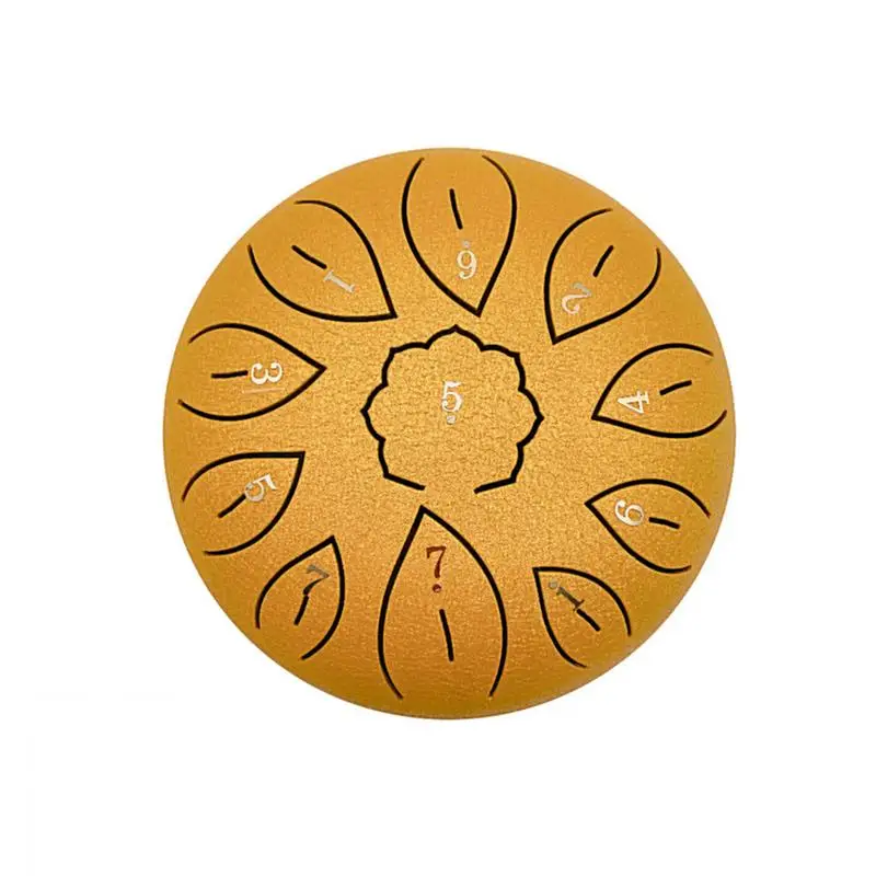 Steel Tongue Drum 6 Inch 11 Notes Hollow Drum Music Drum Ethereal Drum Yoga Meditation Drum Musical Percussion Instruments