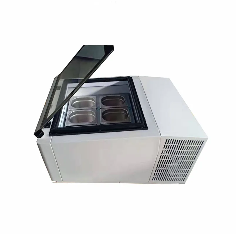 110V 220V Commercial Portable Mini Ice Cream Display Freezer Gelato Cake Display Fridge Small Ice Cream Stick Showcase