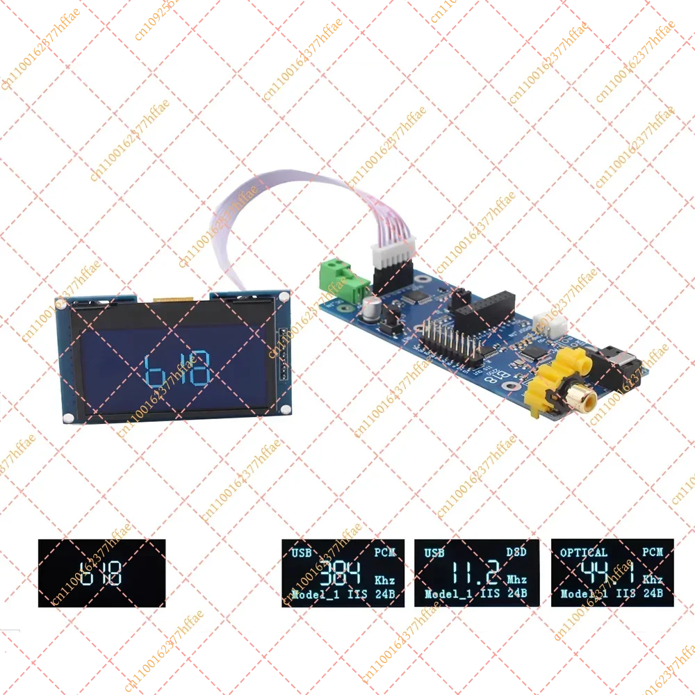 JY Nvarcher AK4118 Receiver Board Coaxial Fiber to IIS Support XMOS/Amanero USB with 2.4 OLED Display