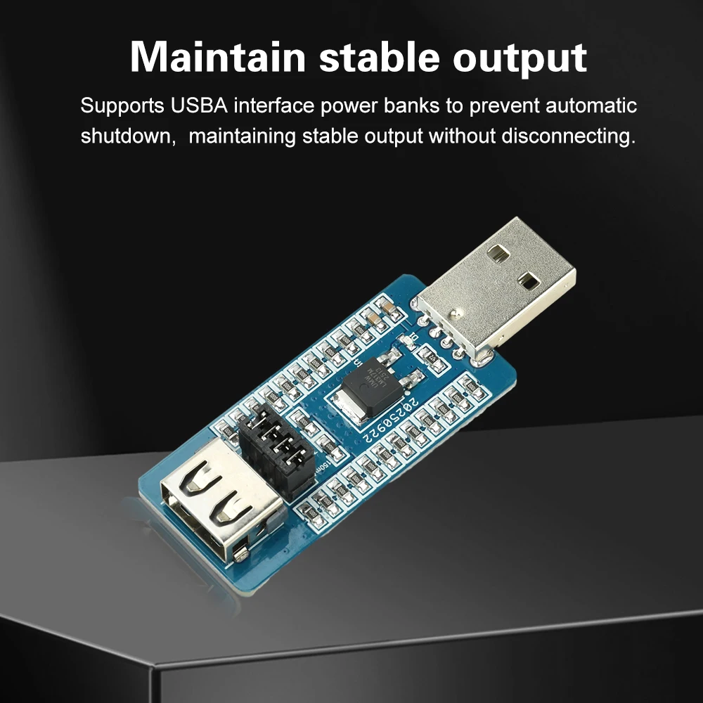 USB A Power Bank Virtual Load Anti-Shutdown Module with Adjustable Output Current 25mA 50mA 75mA 150mA