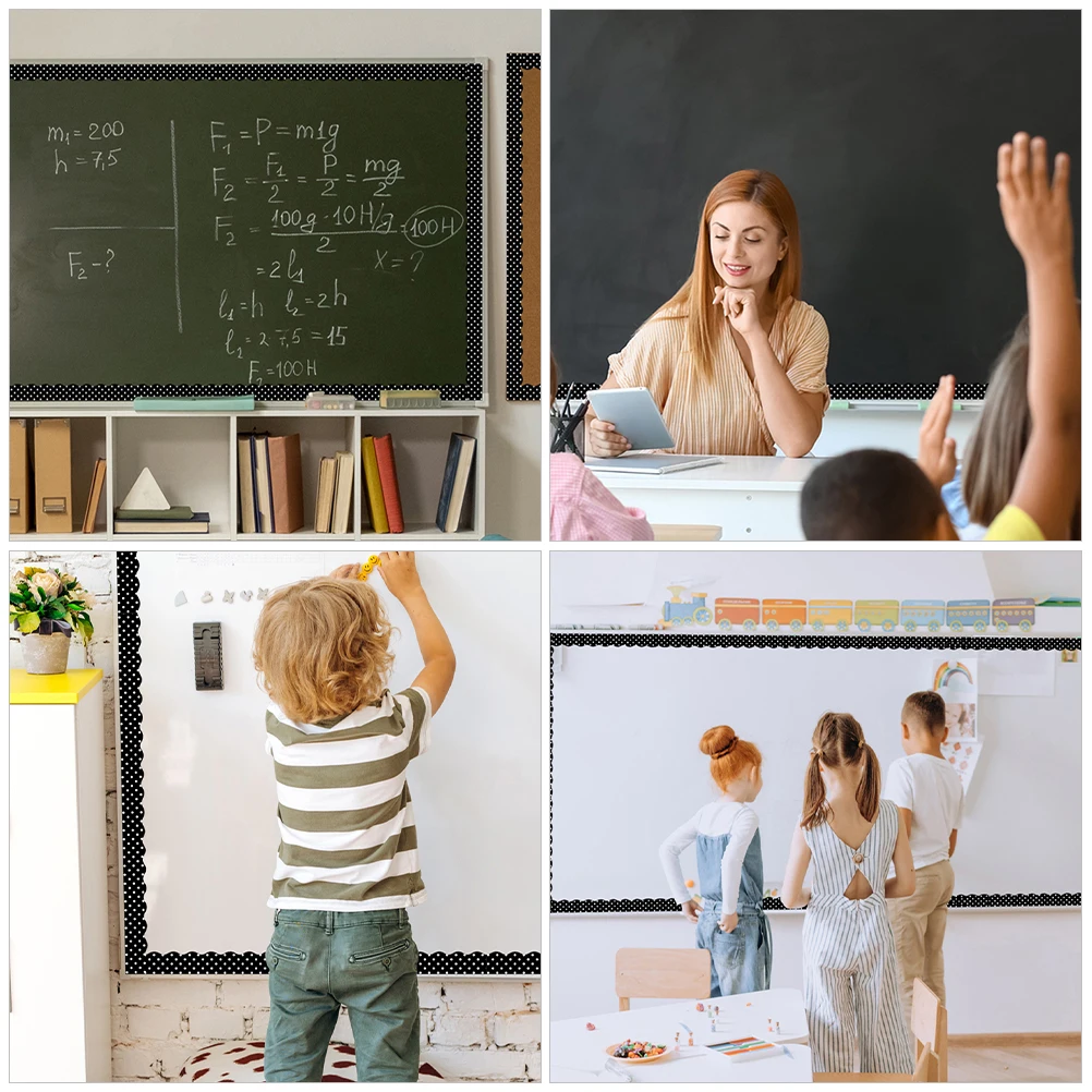 

12 Pcs Magnetic Whiteboard Stickers Decoration Bulletin Border Pvc Display