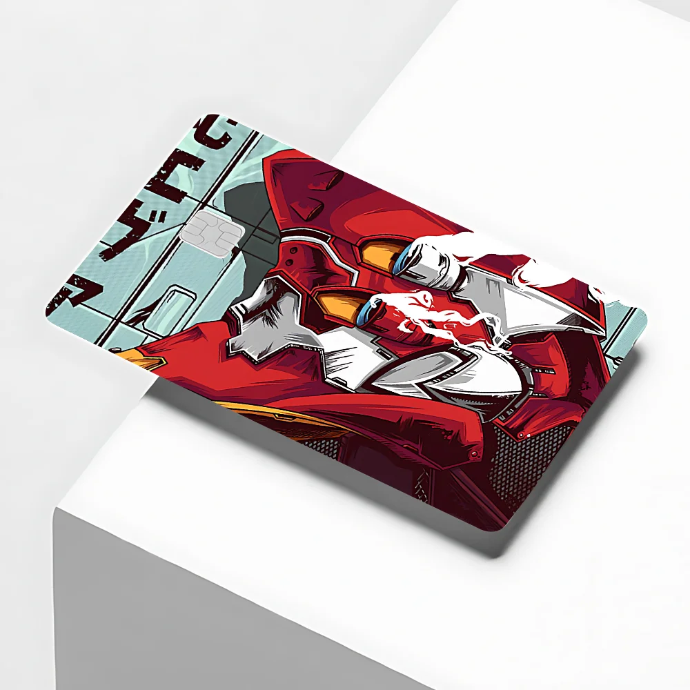 Gaming Anime E-evangelionS Stickers Cartoon Decorative Small Waterproof Chip 4PCS Card Sticker New Anti-Scratch - view 2