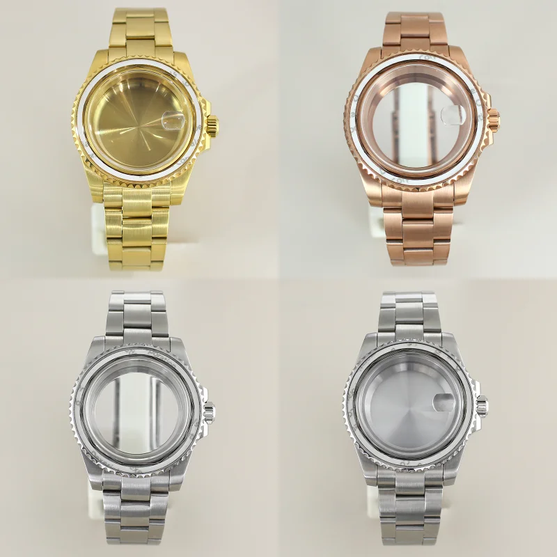 

40mm NH35 Case Men's Diving Watch Accessories For SUB GMT Seiko NH34 NH35 NH36 NH38 Miyota8215 ETA2824 Movement Oyster Bracelet