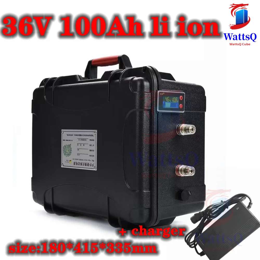 

waterproof 36V 100Vh lithium ion battery BMS for 4000W 2000w tricycle scooter golf cart Solar energy EV +10A charger