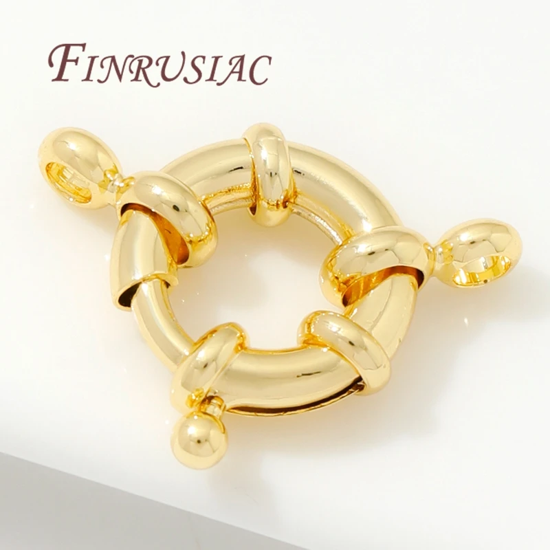 18K vergoldete runde Federverschlüsse für die Schmuckherstellung, Schlösser für Armbänder 9mm 10mm 11mm Halskettenverschluss Zubehör für Schmuck – Detail 16
