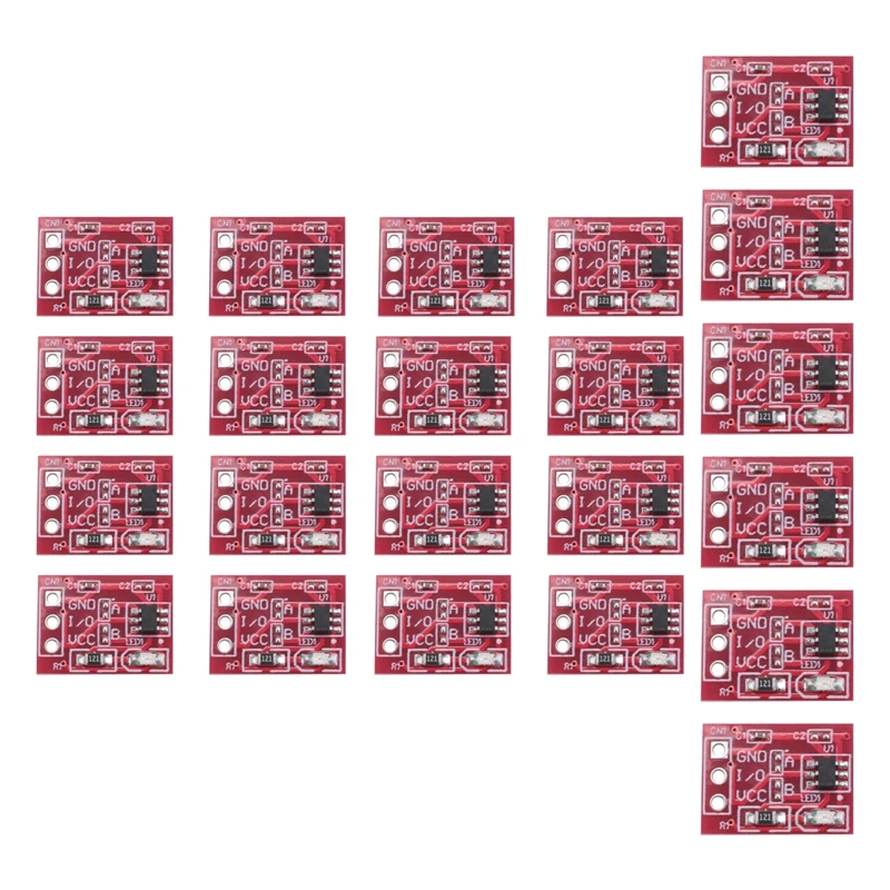 100 ชิ้น TTP223 Touch Key โมดูลสวิทช์ปุ่มสัมผัสตัวเก็บประจุประเภท Single Channel Self Locking Touch Switch Sensor