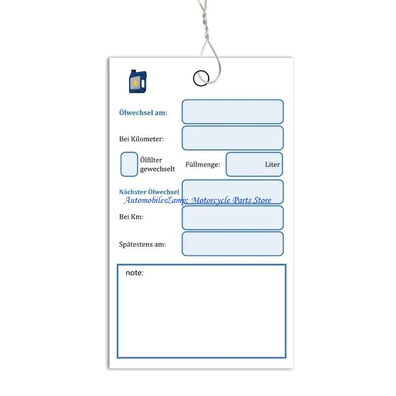 H7BD Vehicle Service Reminder Labels 100Pcs Featuring Inspection Checklist