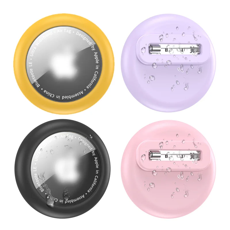 

Silicone Safety Pin Holder Case for Apple Airtag Air Tags GPS Tracker Cover for Children Elderly Clothes Shoe Backpack
