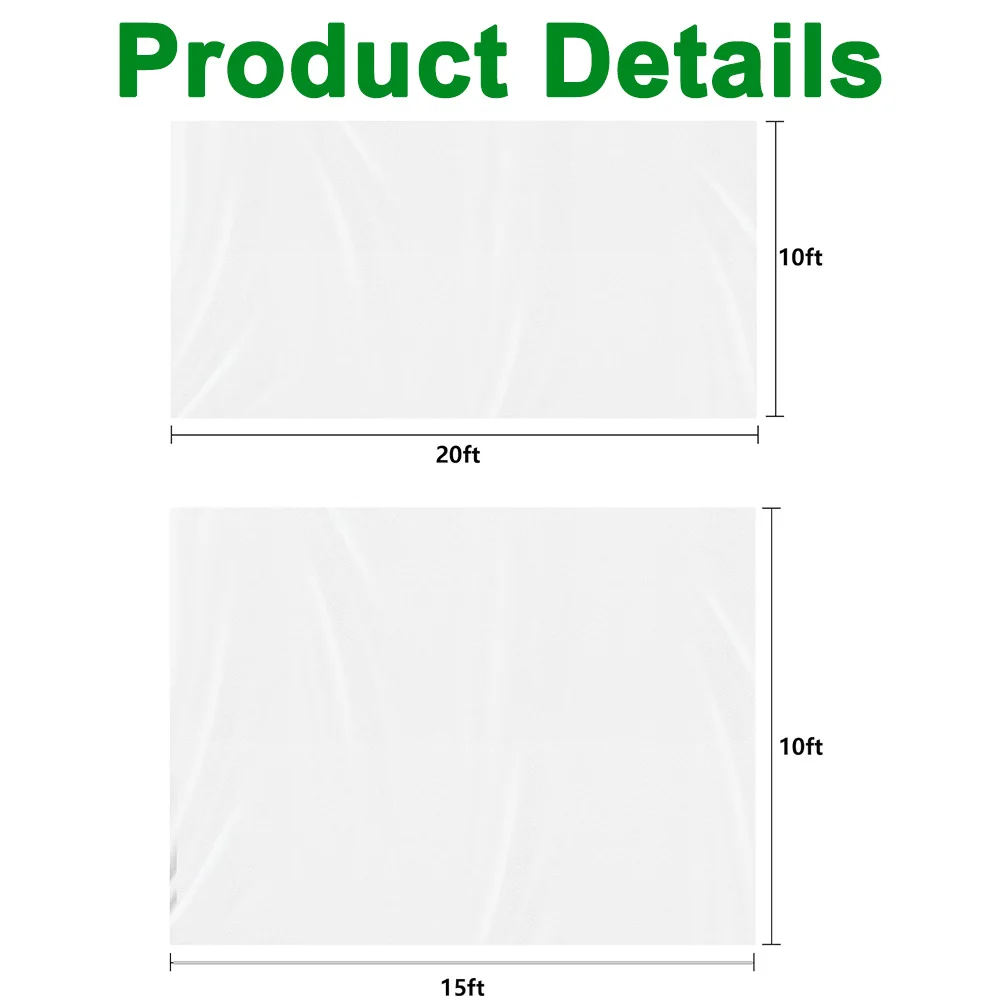 Plant Covers for Year Round Garden Use 2 Pack 10ft by 15ft and 10ft by 20ft Protect From Frost and Birds Plant