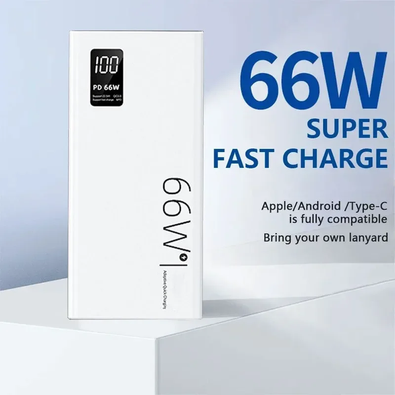 

20000mAh Ultra-thin Fast-charging Power Bank LED Digital Display Portable Battery Suitable for IPhone Huawei Xiaomi