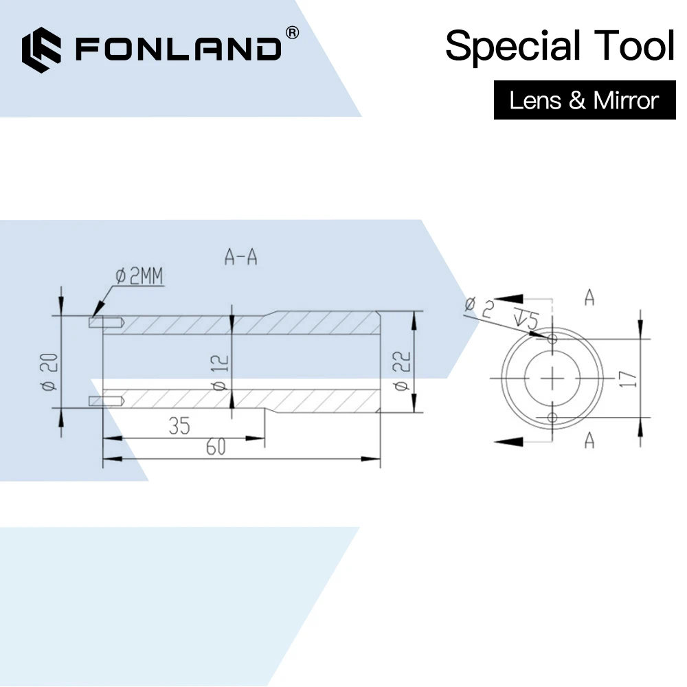 FONLAND Lens Mirror Removal and Insertion Tool for C&E Series Lens Tube Nut-removal