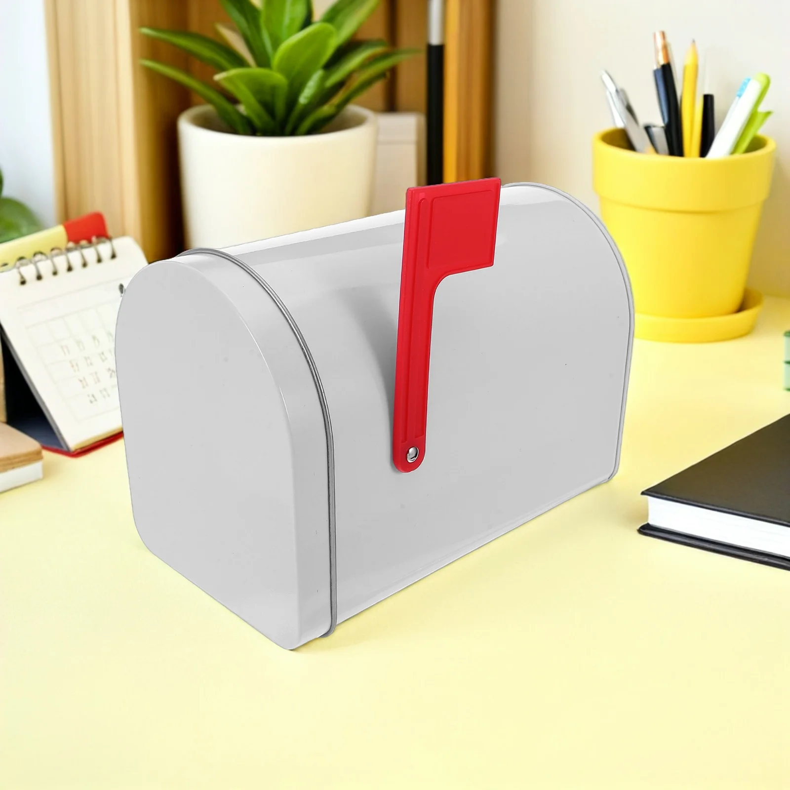 

Mini Waterproof Mailbox Iron Metal Small Letter Box Wall Mounted Outdoor White Lawn Decor Suggestion Tip Donation Box Ornament