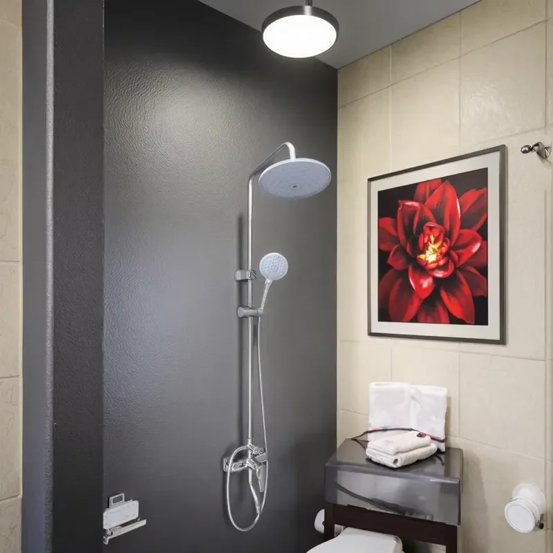Factory Price Exposed Shower System Stainless Steel Shower Set with ABS Shower Head for School Hospital for Home Hotel