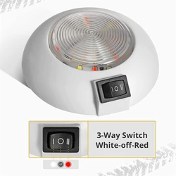 Araba Kubbe Çatı Tavan İç Işık LED Araç İç Okuma Işığı Beyaz Kırmızı ışık Yuvarlak Stil 21LED 12 V Tekneler Araba Kamyonlar için