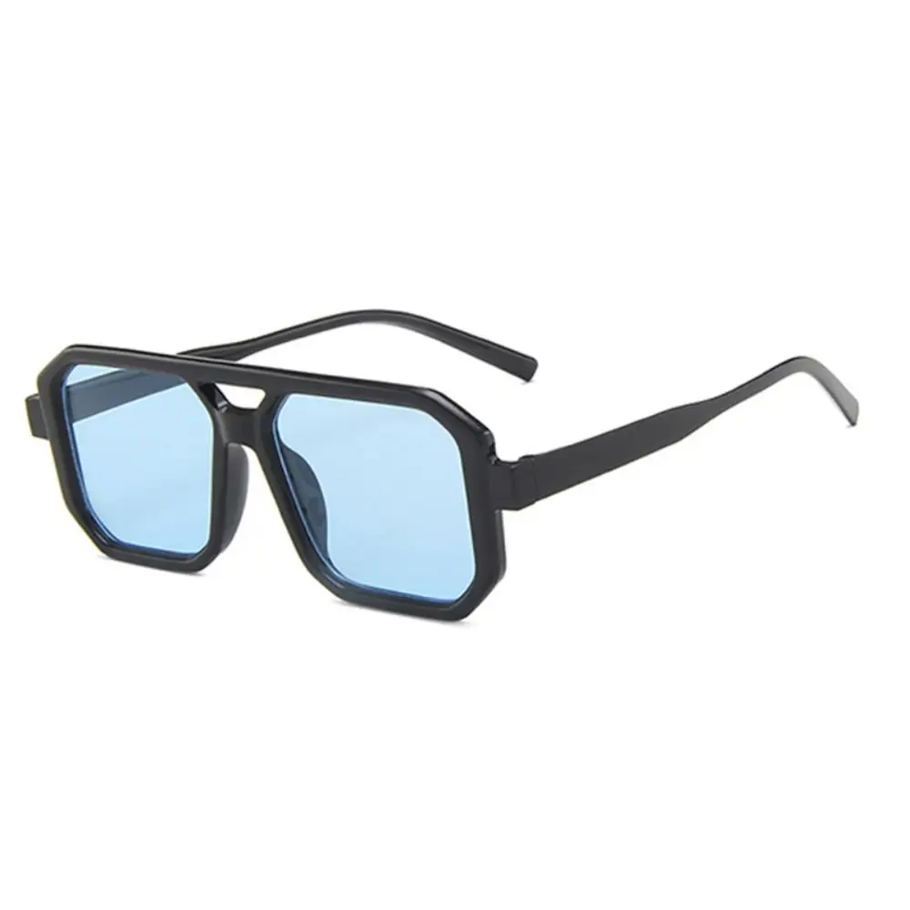 Punk Square Frame Sunglasses Eye Protection Block Glare UV Resistant Sunglasses Street Photos Decoration Driving Glasses