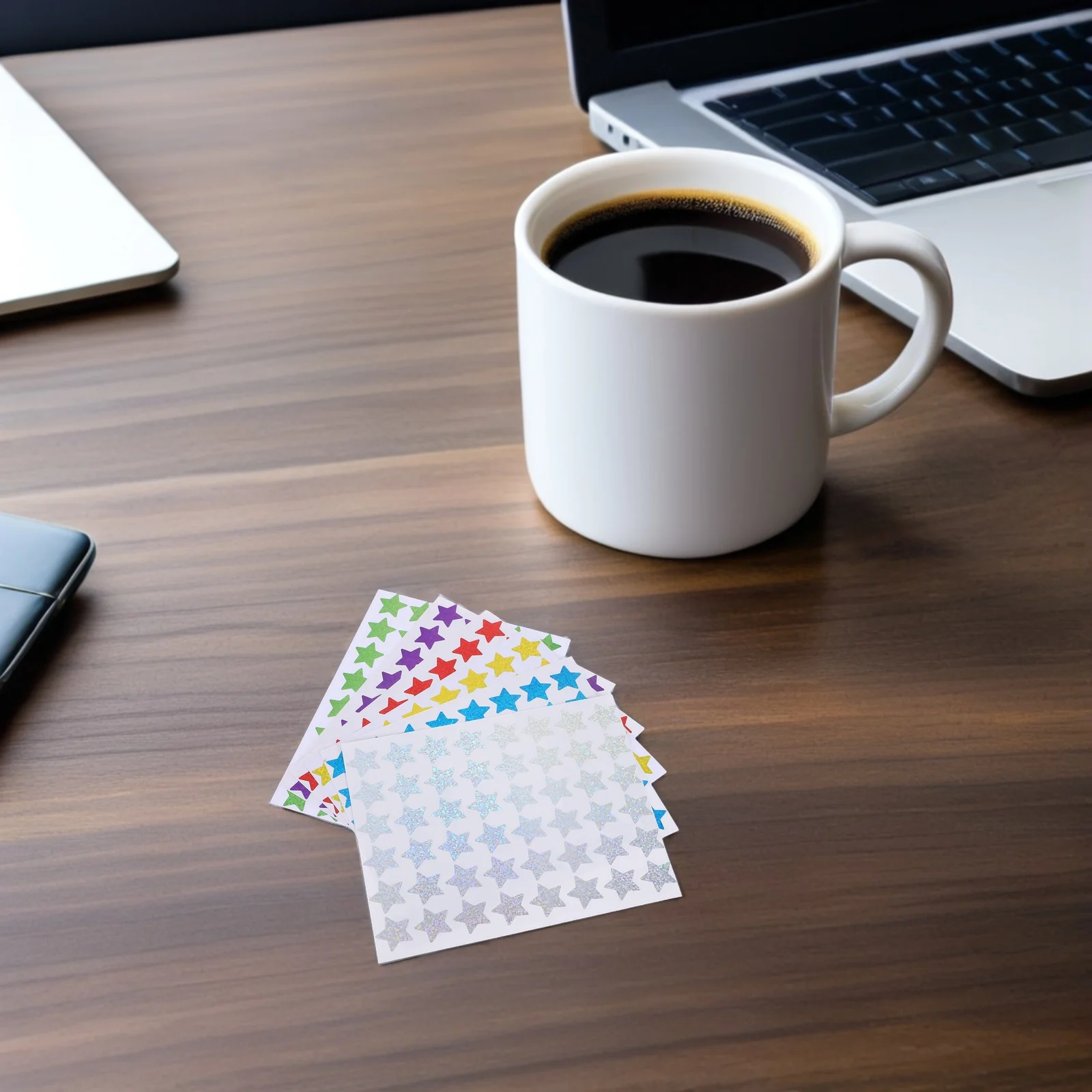 24 Sheets Holographic Small Star Stickers For Reward Glitter Foil Motivational Stickers Classroom Behavior Chart Incentive