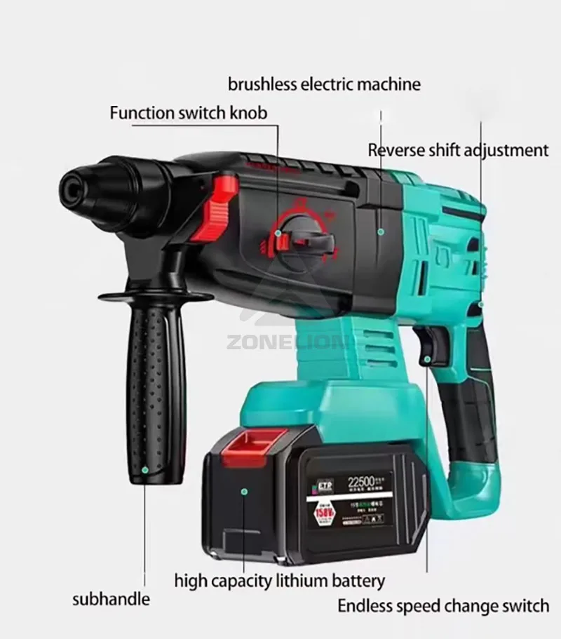 21V Popular Lithium Battery Tool Set Cordless Drill Hammer Wrench Angle Grinder Two Batteries Powerful And Strong Tool Kit