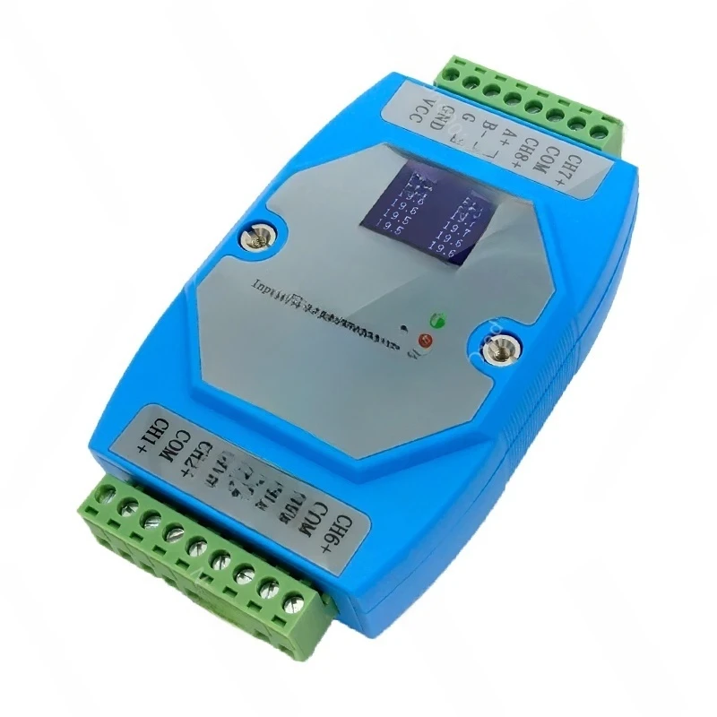 RS20N-C 8-Channel Temperature Transmitter NTC 10K Thermistor To RS485 MODBUS-RTU Acquisition Module Support PLC