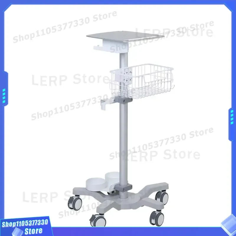 Weiye 12kg Aluminum Alloy Medical Cart Silent Casters Portable Clinic Equipment Trolley Multifunctional Care Nursing Stand