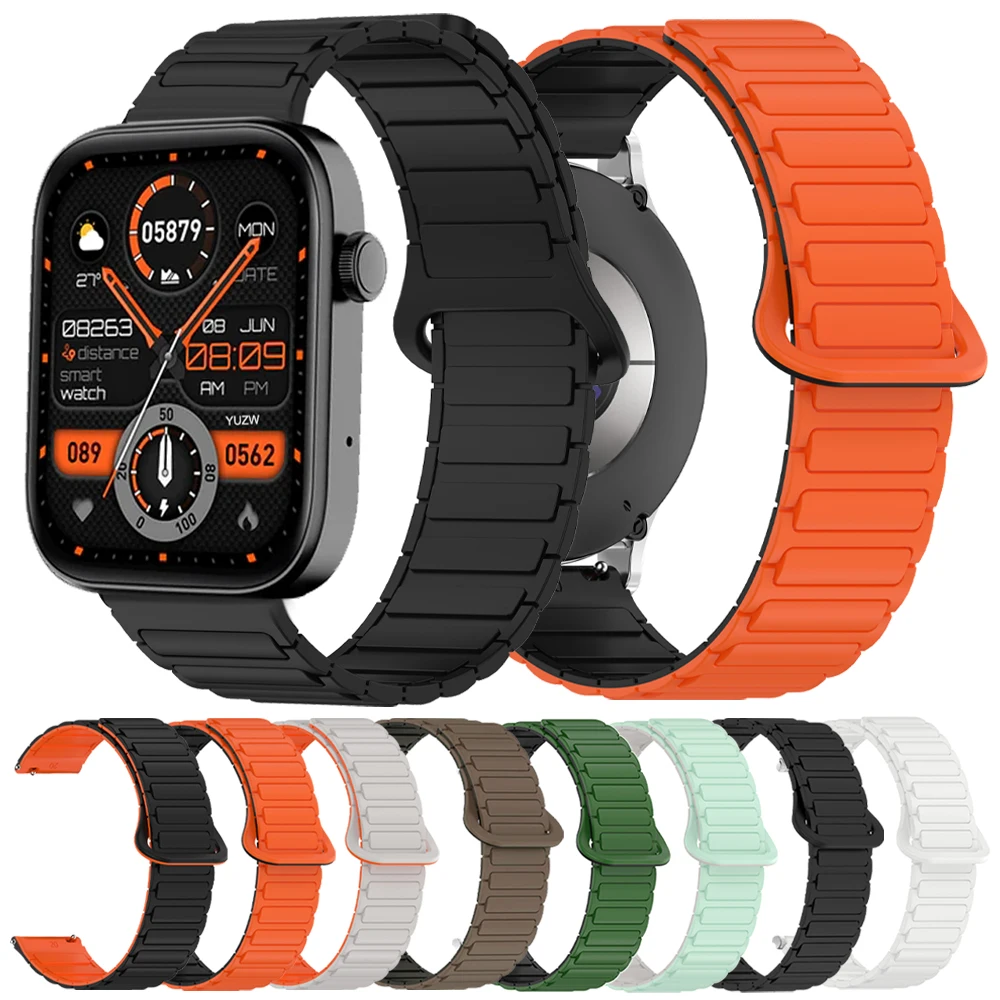Strap For COLMI P71 P81 Band Magnetic Silicone Bracelet For COLMI C81/M42/C60/V68/P73/P76/P78/P82/I28 Ultra Sport Wrist Bracelet