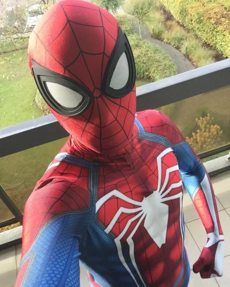 大人用のスパイダーマン3Dプリントのスパンデックスボディ,ハロウィーンの衣装,スーパーヒーローの全身タイツスーツ,パーティーの衣装,ps4