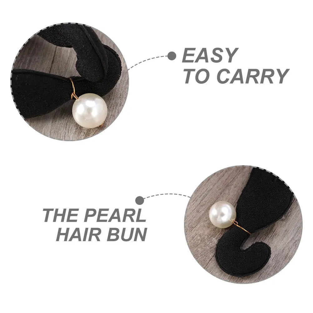 

3pcs Pearl Bun Maker Donut Hair Styling Tool For Women Lazy Curler Volume Boost Easy Hairstyle Accessories Bun Maker For Thin
