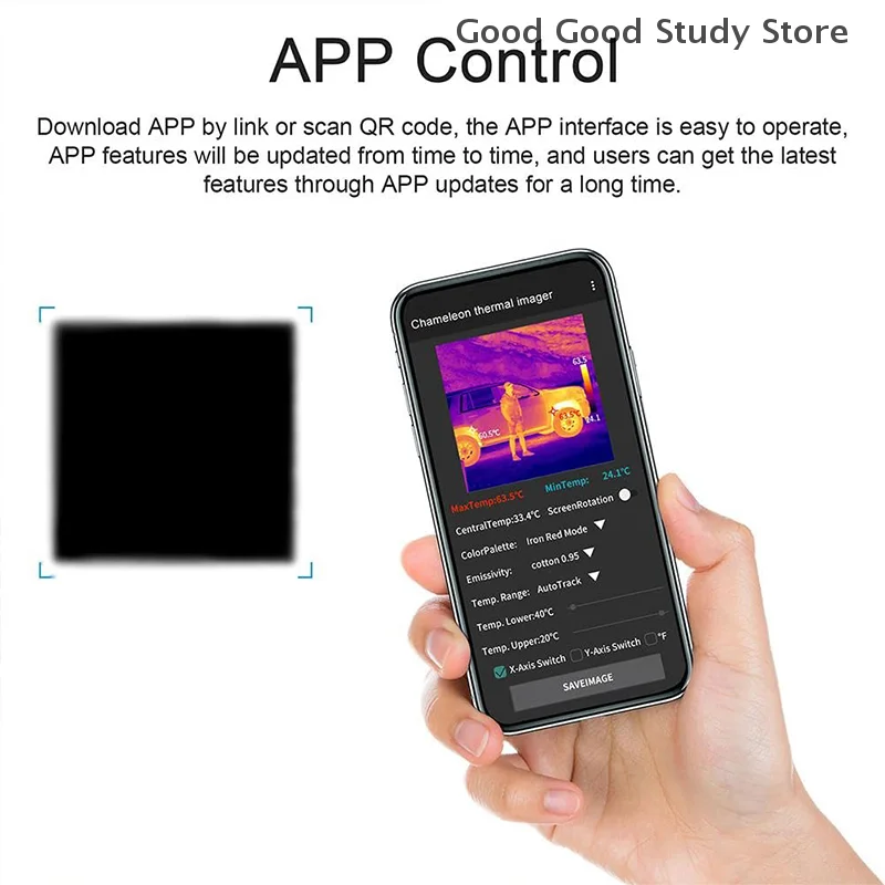 Type-C Mobile Thermal Imager Imaging Camera APP Control Thermal Camera For Android Mobile Phone Infrared Thermal Imager