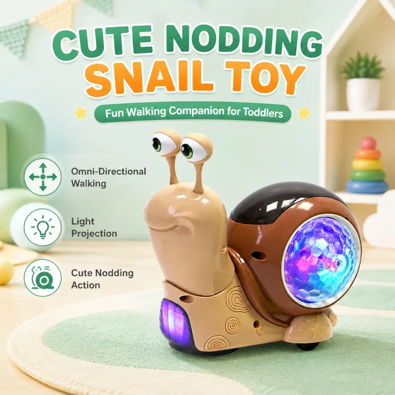 Lovely Wiggling Swing Snail Toy All-direction Moving Design Funny Play Entertainment Toy Gift For Little Kids