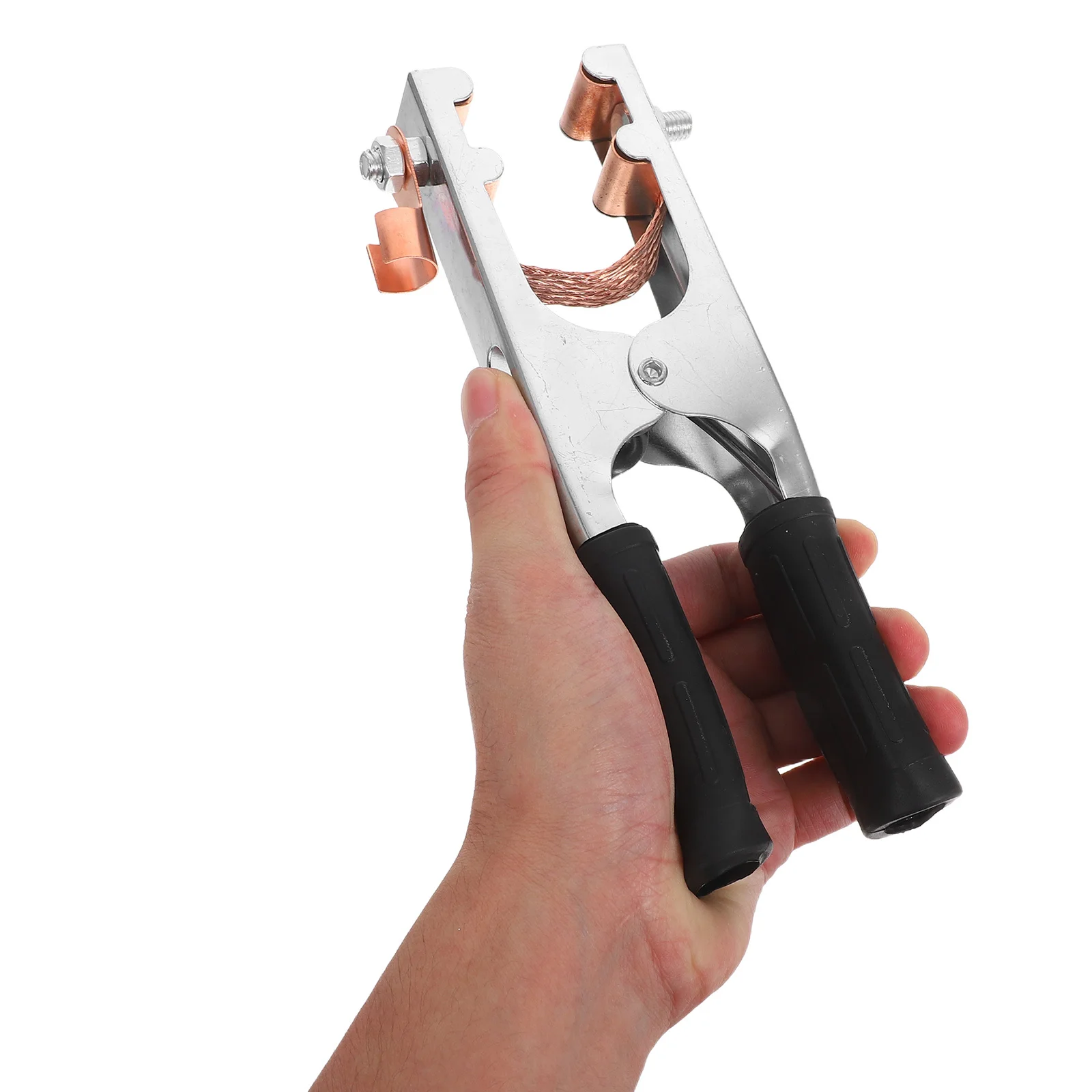 

3pcs Electric Welding Clamp 500A High Conductivity Heat Resistant Strong Grip For Tight Spaces Welding Tools Ground Clamp