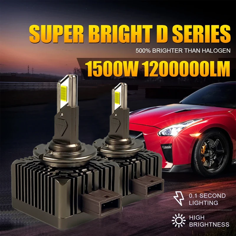 D1S D3S Led Headlight Bulbs D2S D2R D4S D4R D5S Canbus Auto LED Lights For Car Lights 6000K Plug&Play D Series 12V 24V 130000LM