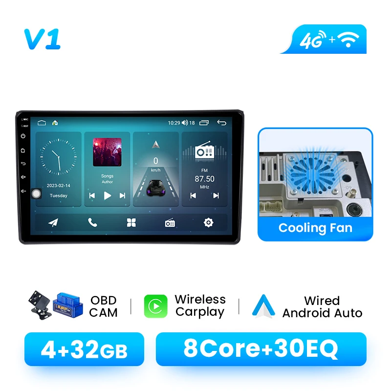Draadloze CarPlay Android 14 autoradio voor Audi A4 B6 2000-2009 9 inch IPS touchscreen 8-core GPS navigatie DSP Bose multimedia geen 2-DIN autoradio head unit