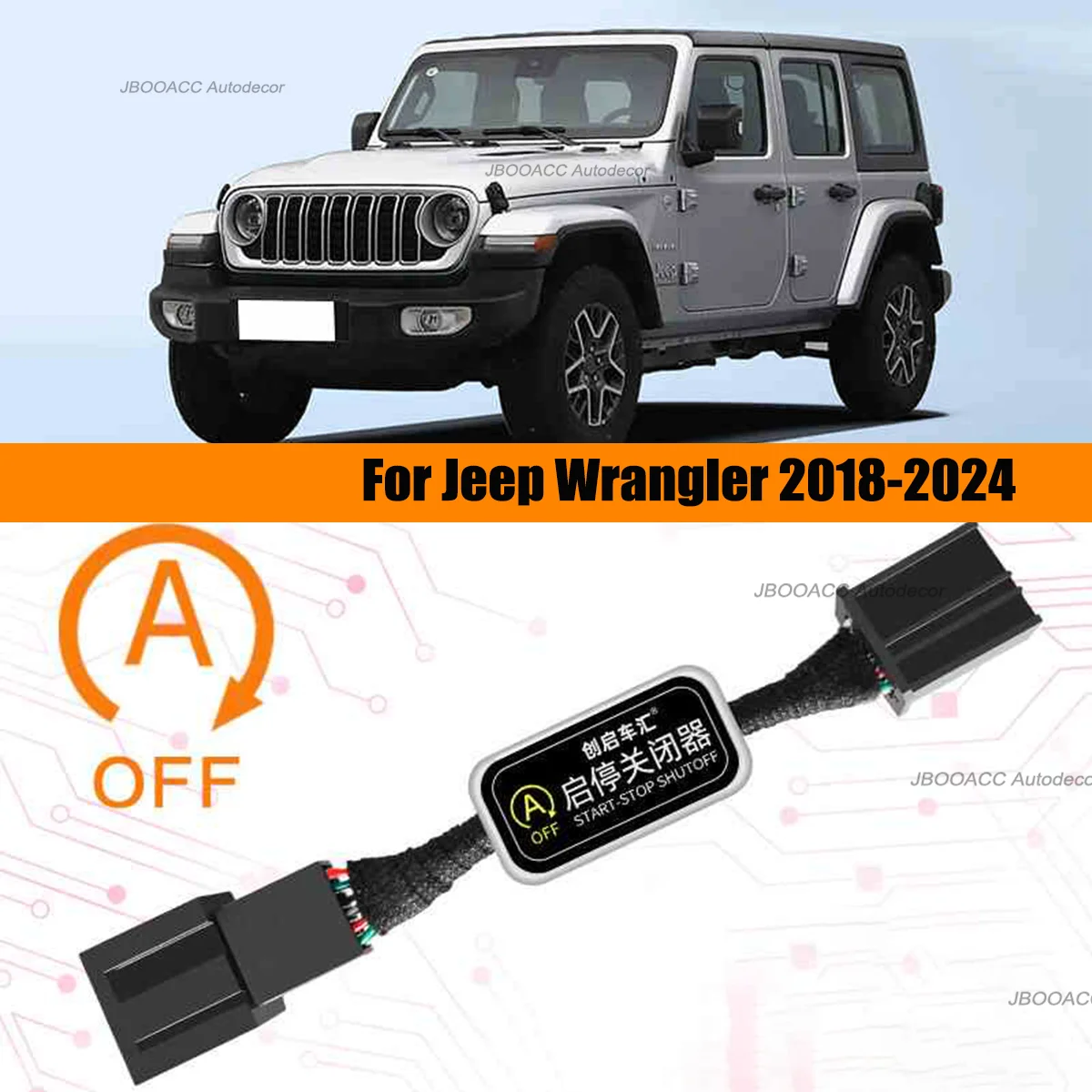 

For Jeep Wrangler 2018-2024 Engine Automatic Start-stop Default Deactivator System Modification Car Auto Start & Stop Canceller