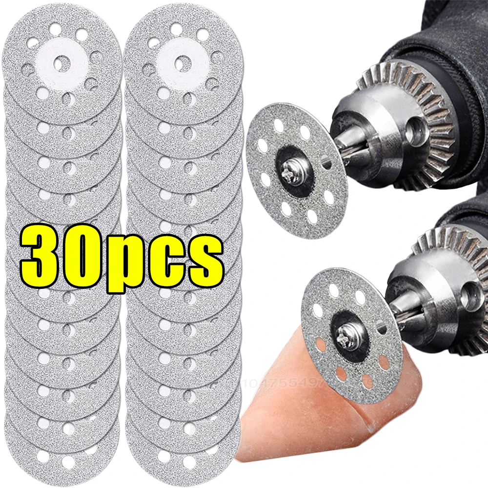 

22 мм набор алмазных отрезных дисков, шлифовальные дисковые пилы, металлические отрезные абразивные инструменты для вращающегося инструмента Dremel с оправкой