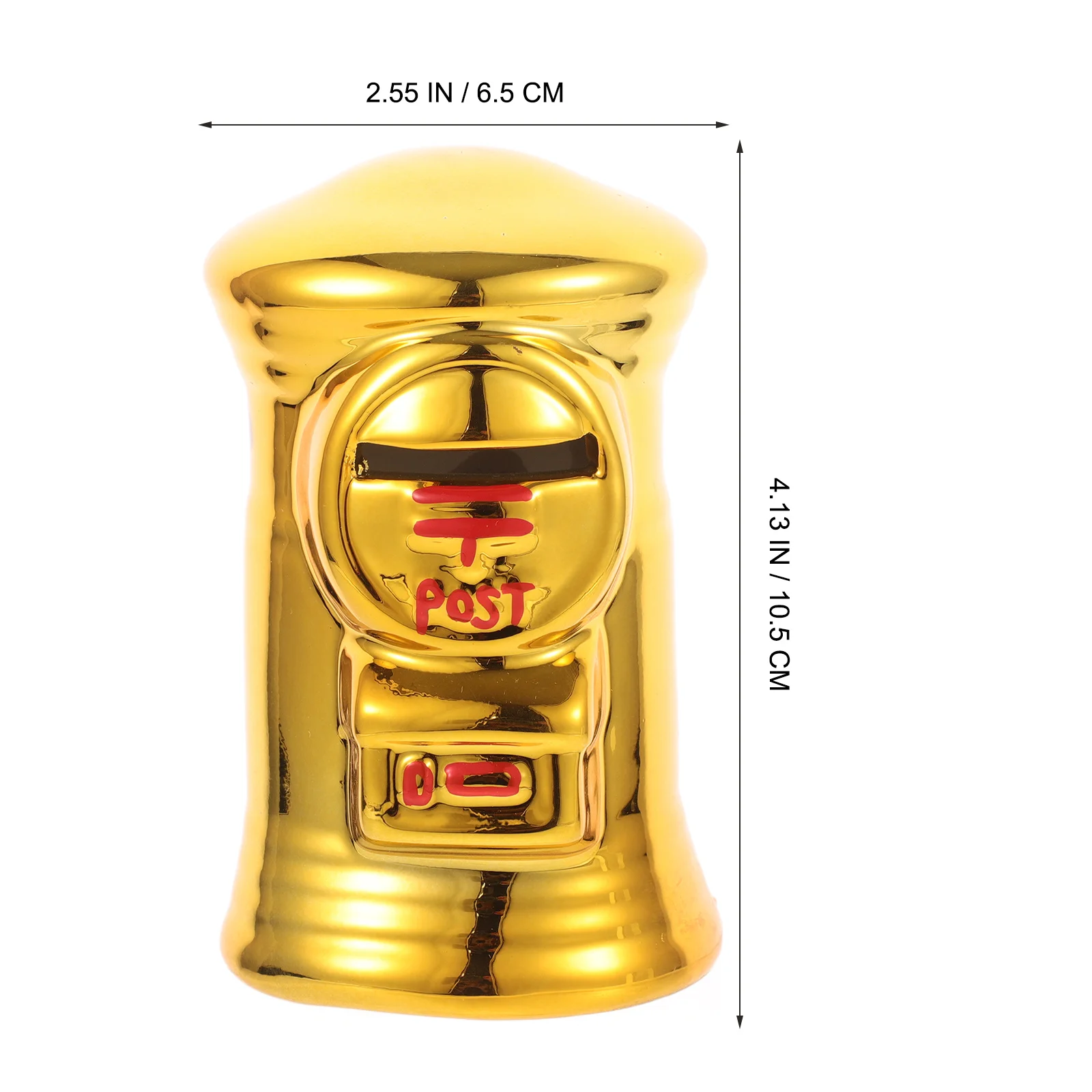 

Gold Mailbox Shaped Piggy Bank Ceramic Desktop Decor Coin Container Festival Gift Piggy Bank Ceramic Mailbox Decor