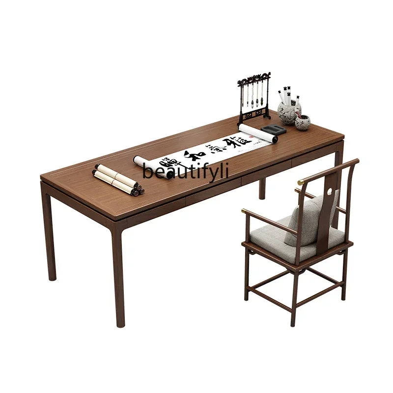 LXNew Chinese painting and calligraphy table Calligraphy table for home use, old elm painting case Sinology table Writing deskSS