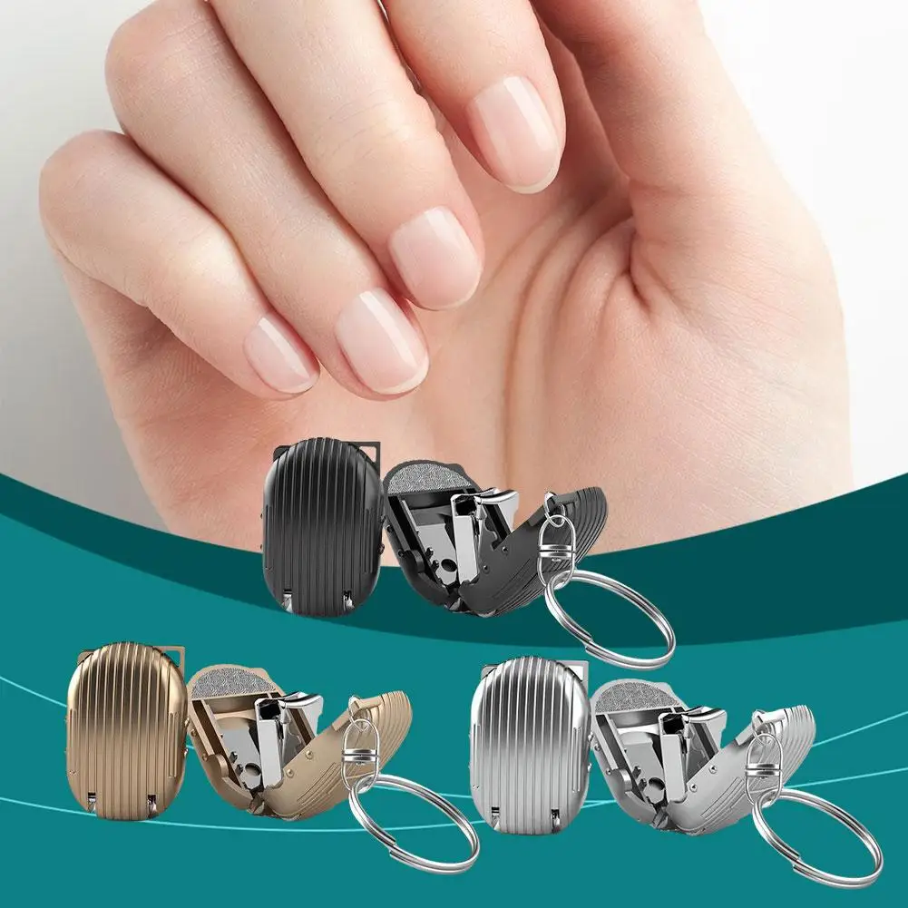 Creatieve Mini Scherpe Roestvrijstalen Nagelknipper Opvouwbare Clippers Nagelgereedschap Nagel Draagbare Fob Sleutel Manicure Einde Hoge Clipp V8G0