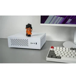 Mini ITX Computer Case PC Chassis Desktop Gamer Cabinet Side Transparent HTPC Portable Gaming Computer Case ITX PC Case Cabinet
