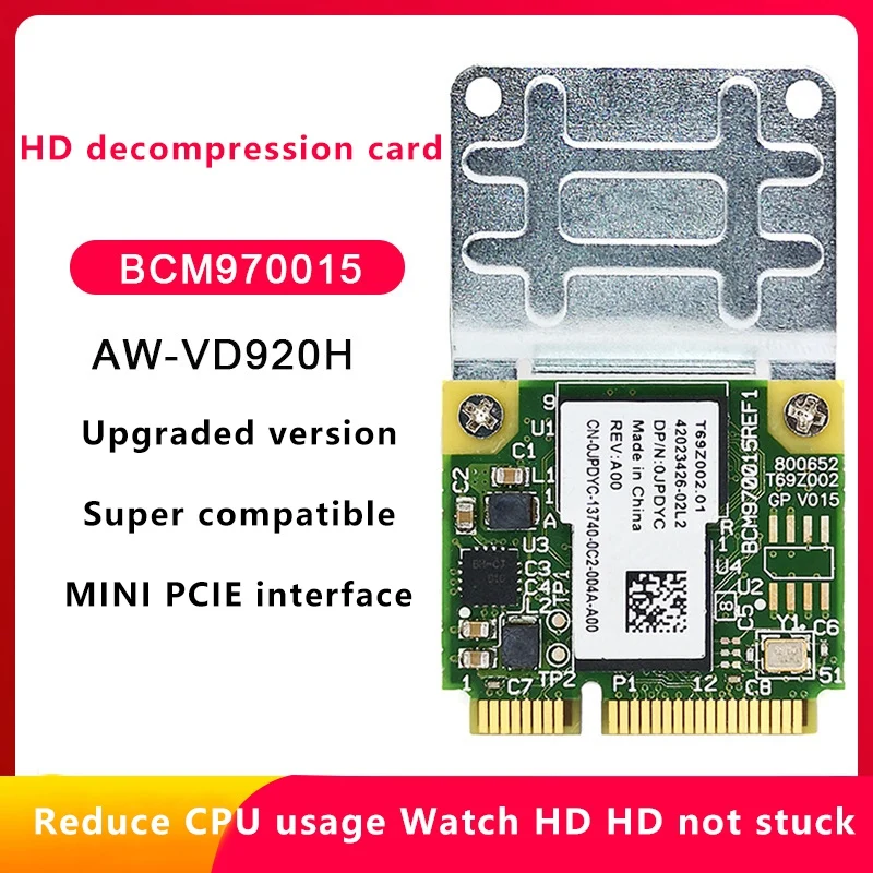 Bcm970015 bcm70015 hd video decoder 1080p mini pci-e adapter hardware video decoder für laptop eee pc htpc