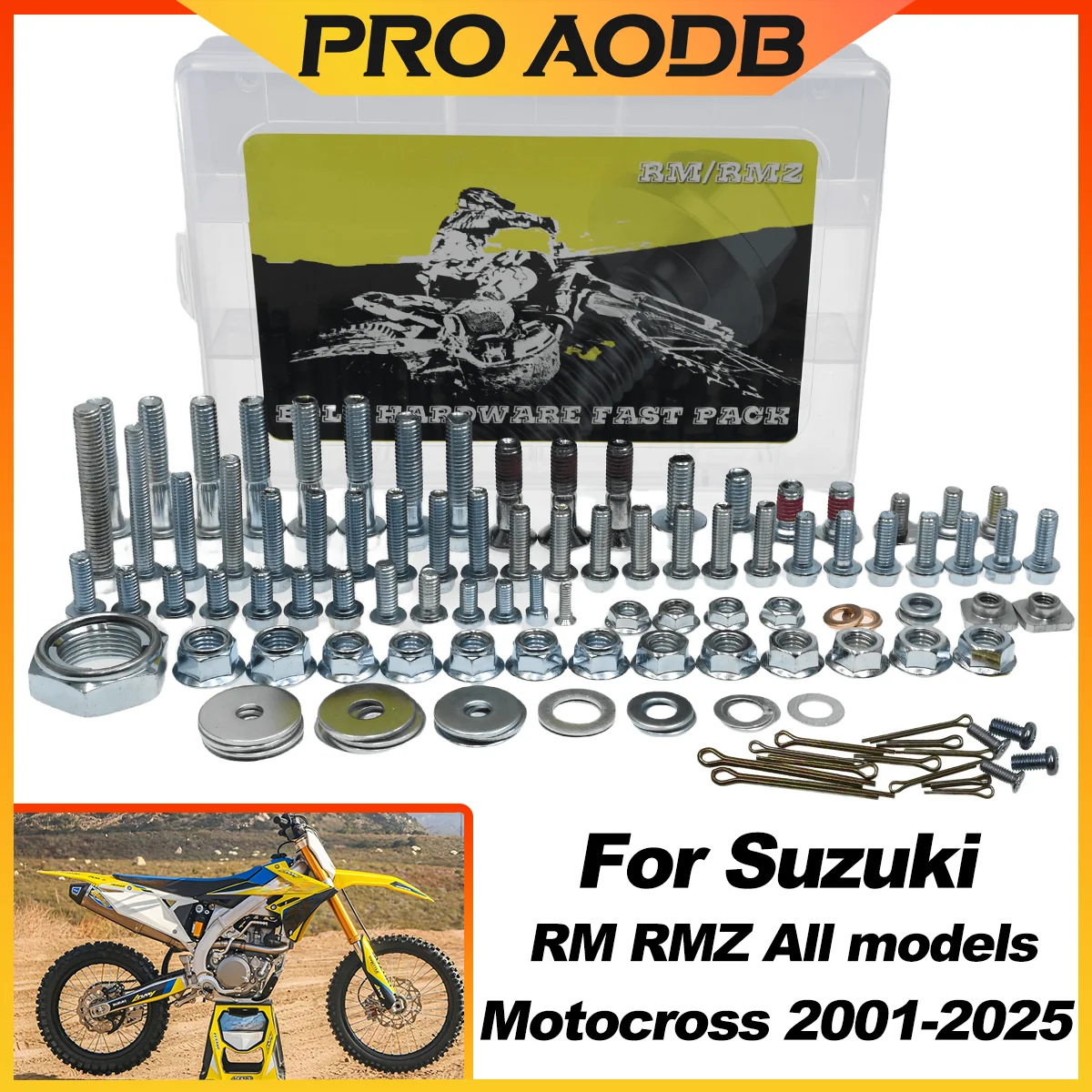 Motocross Hardware screw Bolt Full Plastics Fastener Kit For Suzuki RM125 250 RMZ250 RMZ450 RM RMZ DRZ Universal Parts 2001-2025
