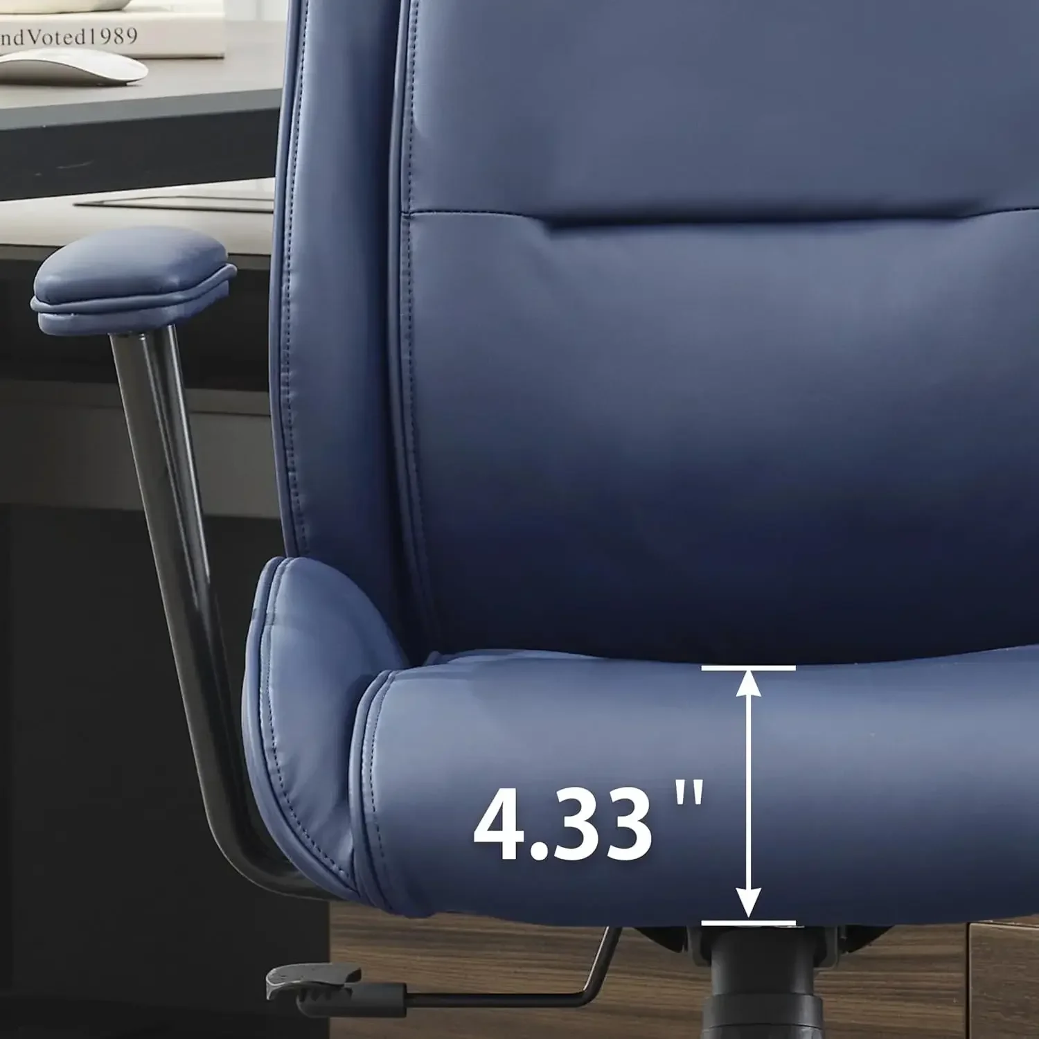 [할인된 가격, 핫 세일! ]모던 모던 가죽 사무실 의자, 요추 지지대가 있는 인체공학적 홈 오피스 책상 의자, 하이백 S