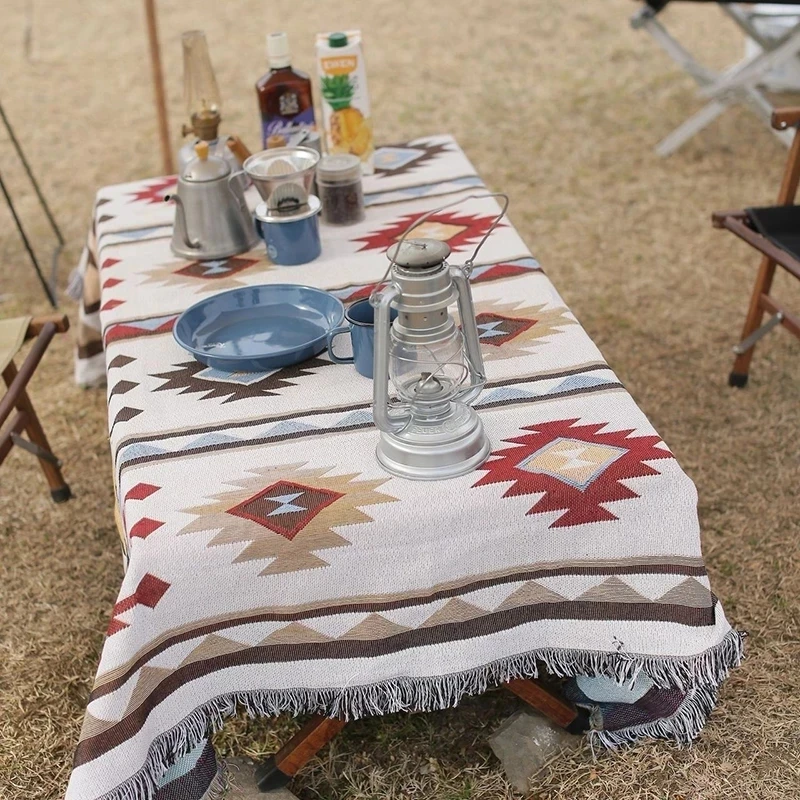 Plaid Blankets Bohemian Throw Blanket Camping For Bed Sofa Cover Indian Towel Picnic Travel Mat Bedspread Rug Outdoor Tapestry