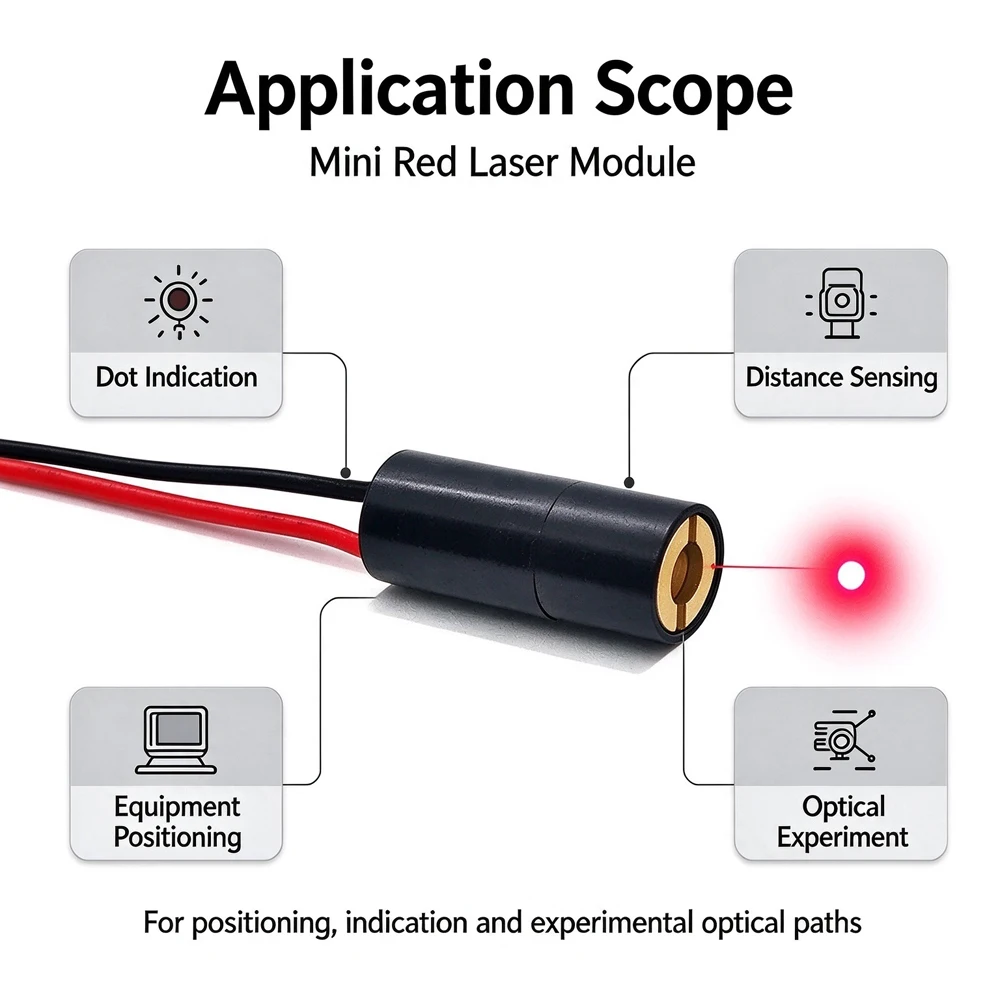 8x21mm 650nm Red Dot Laser Module DC24V Internal Adjustable Focusing 0.5mW 1mW 5mW Industrial Positioning Red Light Laser Module