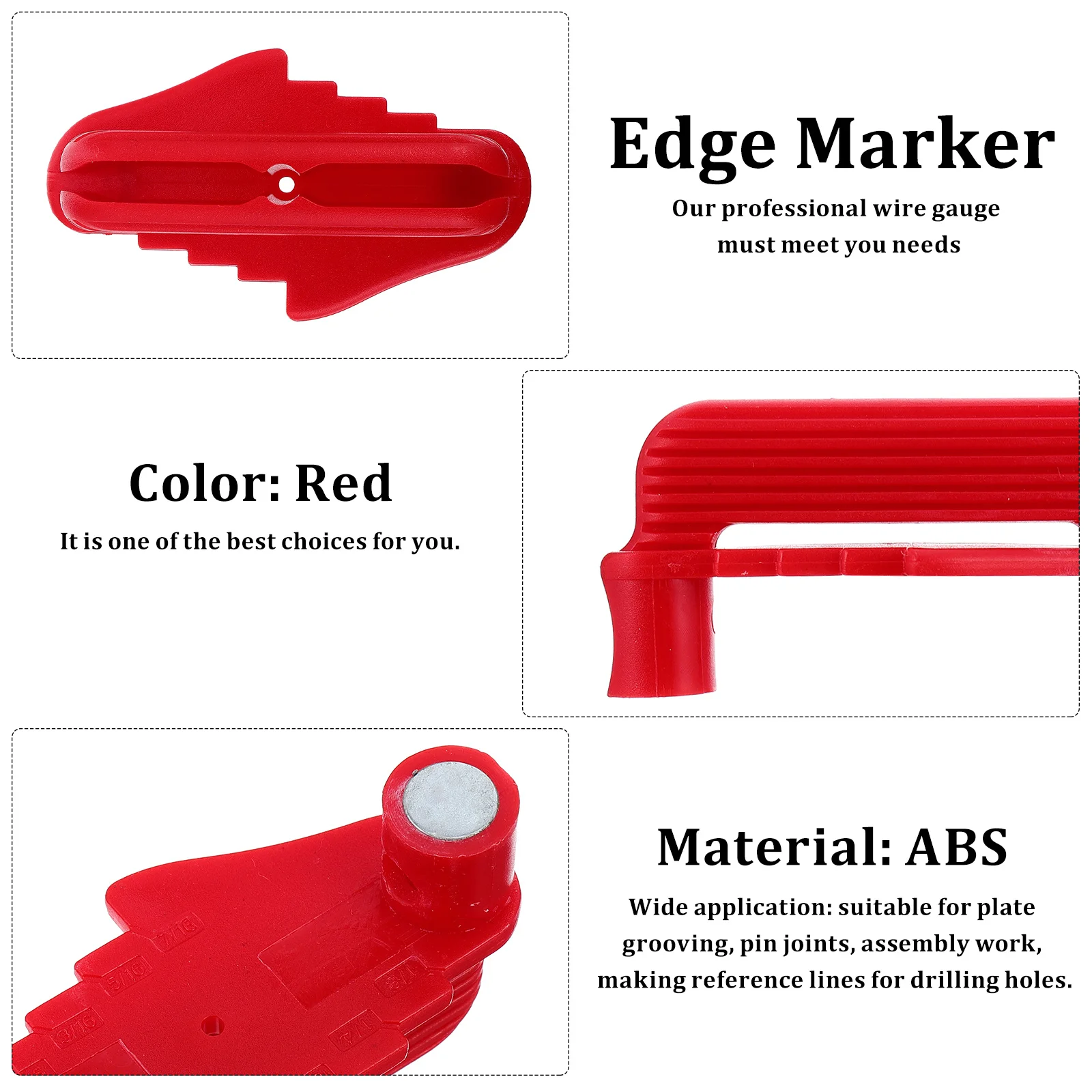 

2Pcs Multi-Function Wire Gauge Marking Tool Center Woodworking Scribe Durable Woodworking Hand Tool for Accurate Drilling