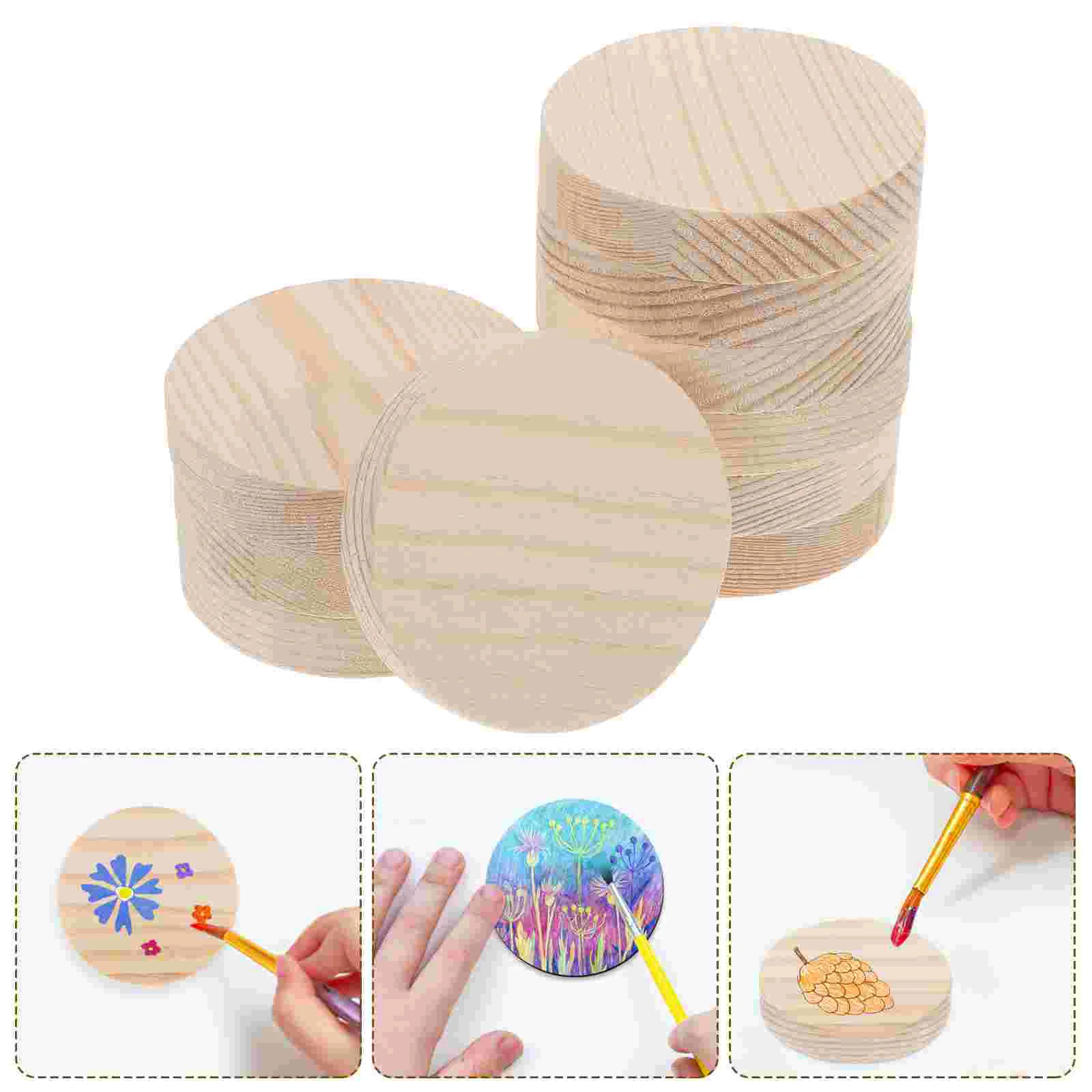 

10 PCS Paper Cut Child Place Mats for Dining Tables Decoraciones Para Salas Casa Bamboo Discs Wood Slices