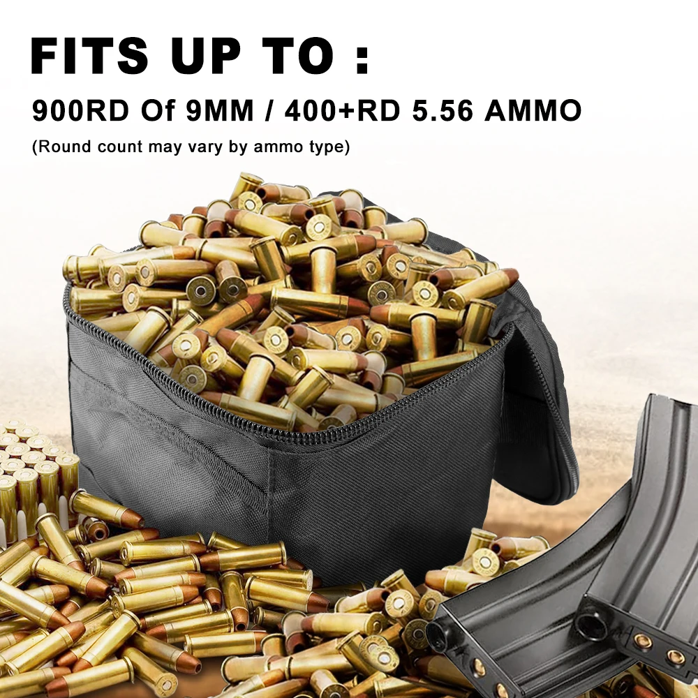 Foldable Ammo Bag Rifle Pistol Cartridges Case Ammunition Storage EDC Pouch Outdoor Hunting Shooting Bullets Shell Organizer