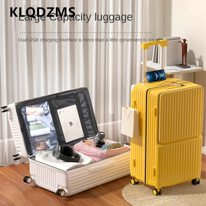 KLQDZMS New Luggage Front Opening Laptop Trolley Case 24