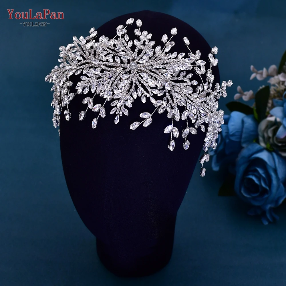 YouLaPan HP482 Wedding Headbands Bridal Tiaras and Headdress Crystal Headpiece Bride Hair Accessories Handmade Princess Headwear