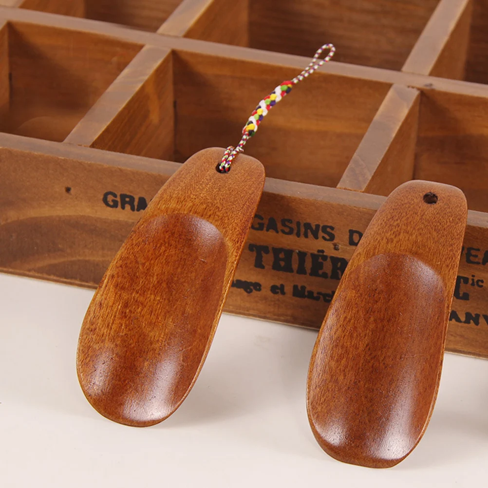 

Wooden Shoe Horn Lightweight Portable Compact Design Smooth Shoeshorn Arched Helper Fits All Shoes Travel Shoe Attachment