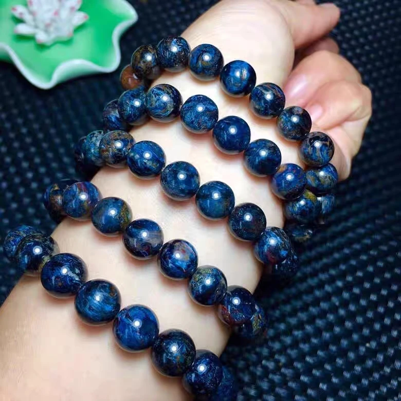 Natural Blue Pietersite Gemstone Bracelet Round Beads From Namibia Cat Eye Fire Pietersite 7mm 8mm 9mm 10mm 11mm AAAAAA