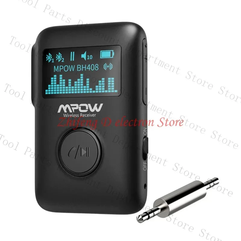 Receiver Mpow Car Aux Audio Wired To Wireless, QCC3003 Chip, Music 3D Surround Sound